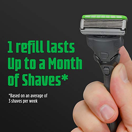Schick Hydro Skin Comfort Sensitive 5 Blade Razor for Men, 1 Handle and 5 Ref...