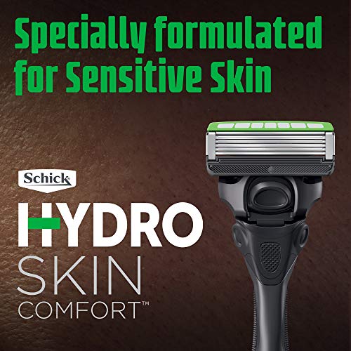 Schick Hydro Skin Comfort Sensitive 5 Blade Razor for Men, 1 Handle and 5 Ref...