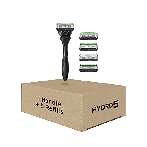 Schick Hydro Skin Comfort Sensitive 5 Blade Razor for Men, 1 Handle and 5 Ref...