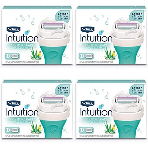 Schick Intuition Pure Nourishment Womens Razor Refills with Coconut Milk and ...