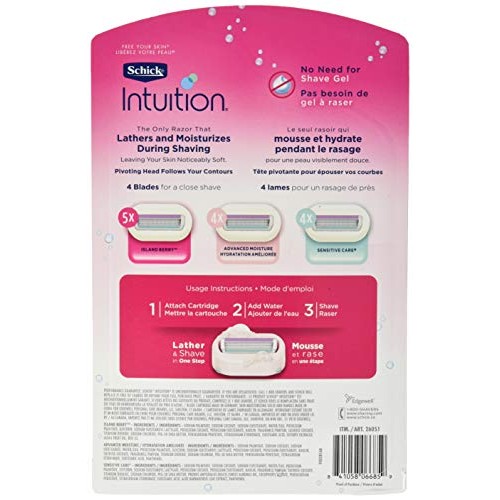 Schick Intuition Variety Pack 13 Refills w/ Razor Handle