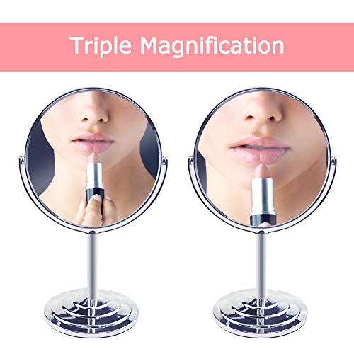 Schliersee Magnifying Vanity Table Mirror Double Sided 7 Inch Swivel 3X Magni...