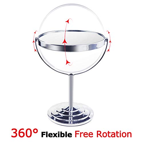 Schliersee Magnifying Vanity Table Mirror Double Sided 7 Inch Swivel 3X Magni...
