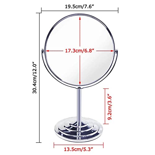Schliersee Magnifying Vanity Table Mirror Double Sided 7 Inch Swivel 3X Magni...