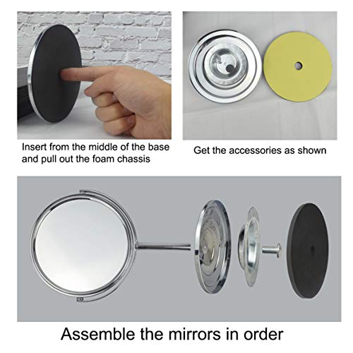 Schliersee Magnifying Vanity Table Mirror Double Sided 7 Inch Swivel 3X Magni...