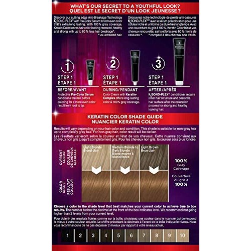 Schwarzkopf Keratin Color Permanent Hair Color Cream, 7.5 Caramel Blonde (Pac...