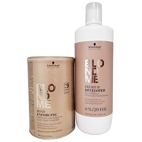 Schwarzkopf Professional Blond Me Premium Lift 9 Bleach and 6% Oil Formula Pr...