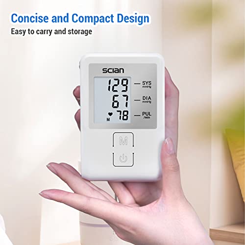Scian Blood Pressure Monitor Upper Arm with Adjustable Cuff,Digital Accurate ...