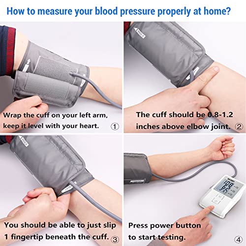 Scian Blood Pressure Monitor Upper Arm with Adjustable Cuff,Digital Accurate ...