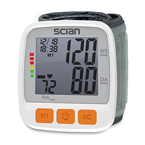 SCIAN Digital Blood Pressure Monitor Adjustable Wrist Cuff & Large LCD Displa...