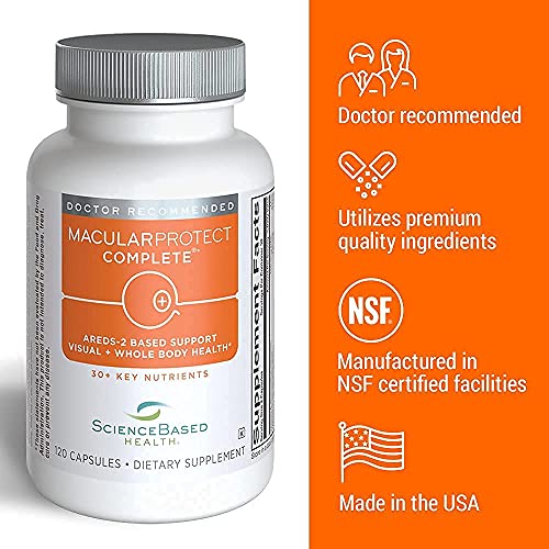 MacularProtect Complete All-in-One AREDS 2 Vitamin & Mineral Supplement and W...