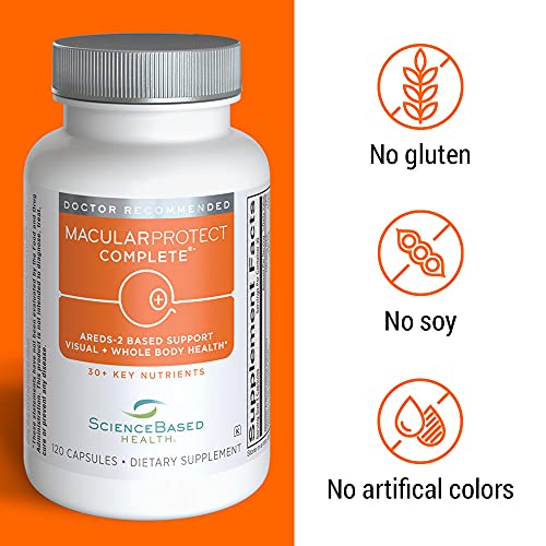 MacularProtect Complete All-in-One AREDS 2 Vitamin & Mineral Supplement and W...