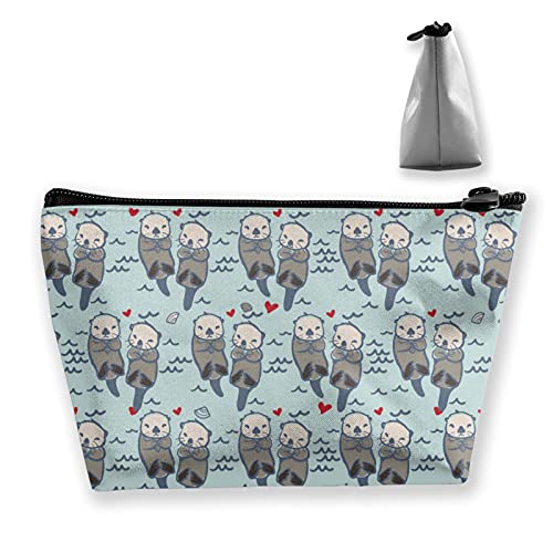 Cute Sea Otter Makeup Bag Waterproof Travel Cosmetic Bags Zipper Pouch Small ...