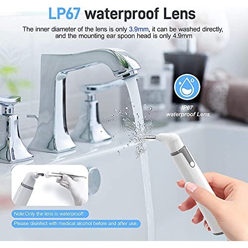 Wireless Otoscope, 3.9mm Ultra-Thin WiFi Ear Scope Camera with Earwax Removal...