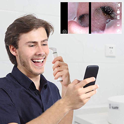 Wireless Otoscope, 3.9mm Ultra-Thin WiFi Ear Scope Camera with Earwax Removal...
