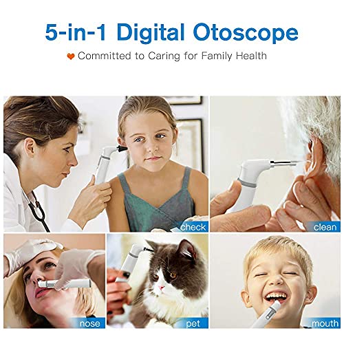 Wireless Otoscope, 3.9mm Ultra-Thin WiFi Ear Scope Camera with Earwax Removal...