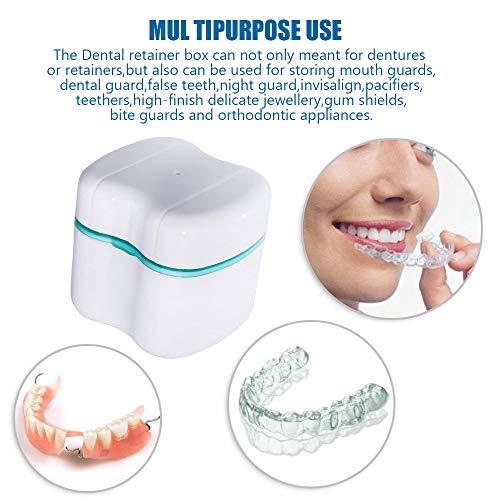 Scotte Denture Case,Dentures Box,Denture Brush Retainer Case,Denture Cups Bat...