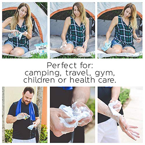 Scrubzz Disposable No Rinse Bathing Wipes - 25 Pack - All-in-1 Single Use Sho...