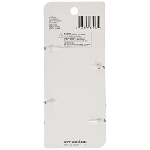 Scünci® No-Slip Grip® COLOR MATCH™ Octopus Claw Hair Clips in Striped Brown a...