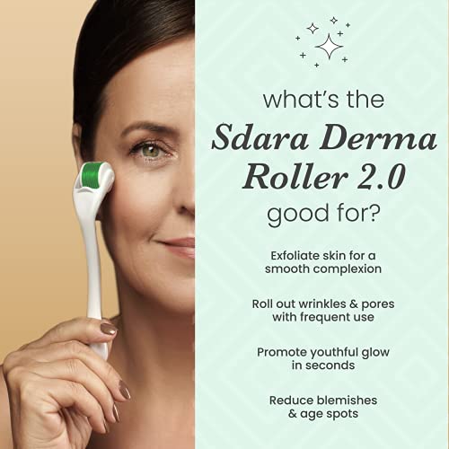Sdara Skincare Derma Roller Version 2.0-0.25 mm Microneedle Roller for Face w...