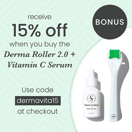 Sdara Skincare Derma Roller Version 2.0-0.25 mm Microneedle Roller for Face w...