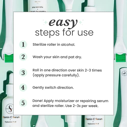 Sdara Skincare Derma Roller Version 2.0-0.25 mm Microneedle Roller for Face w...