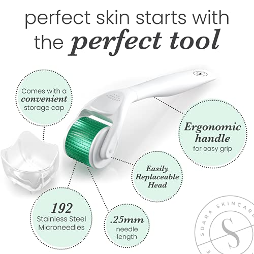 Sdara Skincare Derma Roller Version 2.0-0.25 mm Microneedle Roller for Face w...