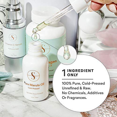 Sdara Skincare Marula Oil for Face – Pure Organic Vegan Facial Serum - Cold P...