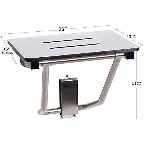 Seachrome Lift-Assist, Yoke-Style 28 x 15 Folding Shower, ADA Bathroom Safety...