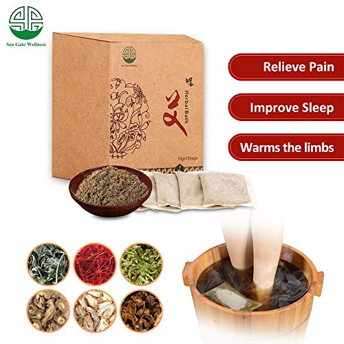 Mugwort Herbal Bath Soak Chinese Medicinal Herbs Foot Soak Bath Therapy For M...