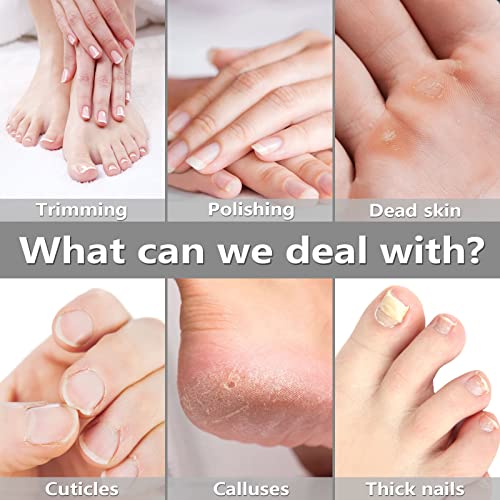 Professional Manicure Pedicure Set, Cordless Electric Nail File Kit, Recharge...