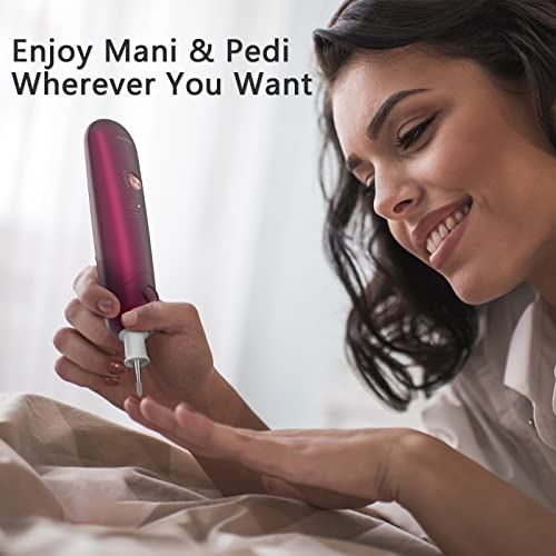 Professional Manicure Pedicure Set, Cordless Electric Nail File Kit, Recharge...