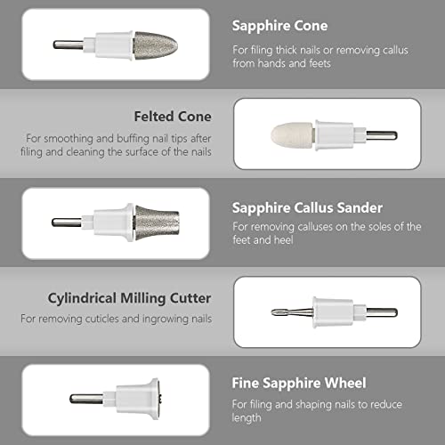 Professional Manicure Pedicure Set, Cordless Electric Nail File Kit, Recharge...