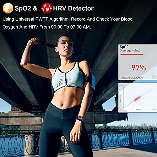 Smart Watch Heart Rate Activity Tracker, SEATANK Blood Oxygen Meter HRV Blood...