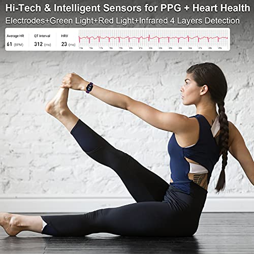 Smart Watch Heart Rate Activity Tracker, SEATANK Blood Oxygen Meter HRV Blood...