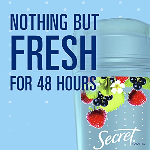 Secret Antiperspirant and Deodorant for Women, Original Clear Gel, Berry Scen...