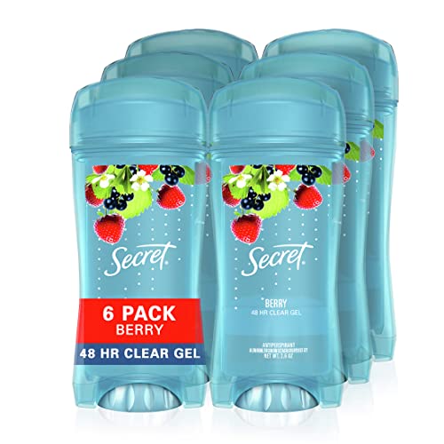 Secret Antiperspirant and Deodorant for Women, Original Clear Gel, Berry Scen...