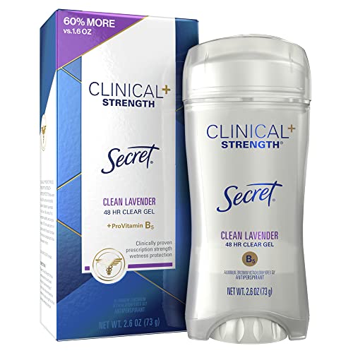 Secret Antiperspirant Clinical Strength Deodorant for Women, Clear Gel, Clean...