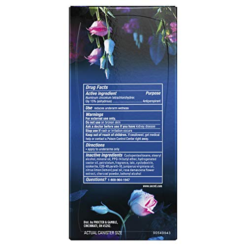 Secret Antiperspirant Deodorant for Women With Pure Essential Oils, Paraben F...