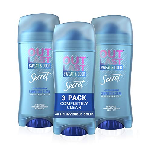 Secret Outlast Invisible Solid Antiperspirant Deodorant, Completely Clean, 2....