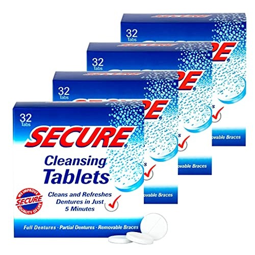 Secure Denture Cleansing Tablets 32 ea (pack of 4)