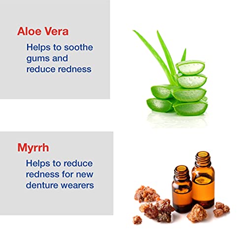 Secure Sensitive Gums Waterproof Denture Adhesive Zinc Free with Aloe Vera & ...