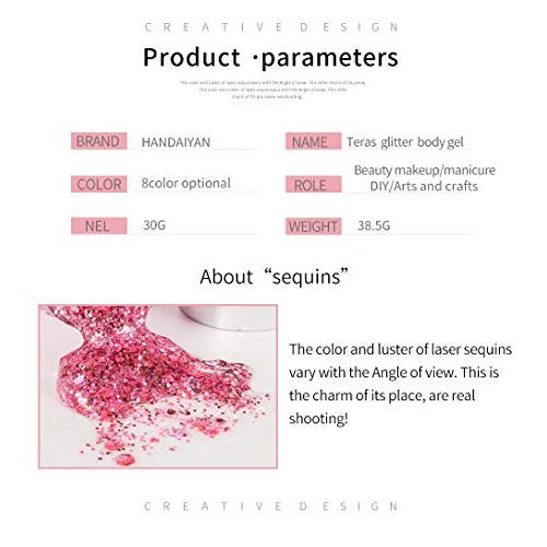 SEEWE Body Glitter Gel Mermaid Scale Sequins Skin Long Lasting Sparkling Crea...