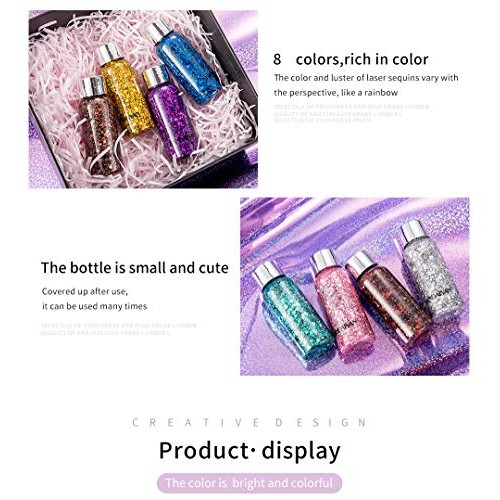 SEEWE Body Glitter Gel Mermaid Scale Sequins Skin Long Lasting Sparkling Crea...