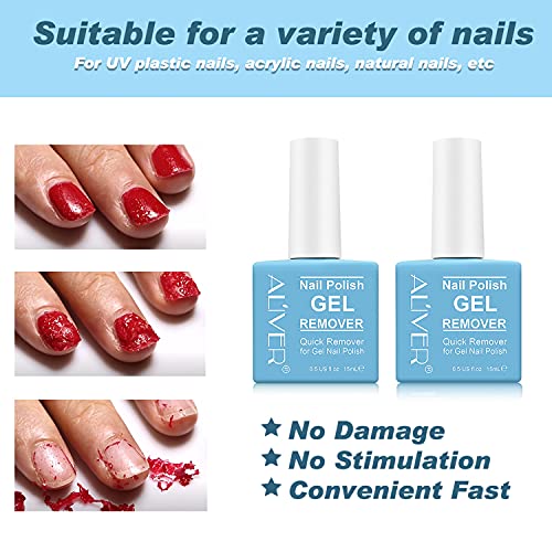 3 Pack Nail Polish Remover, Gel Remover for Nails - Removes Nail Polish in 5-...