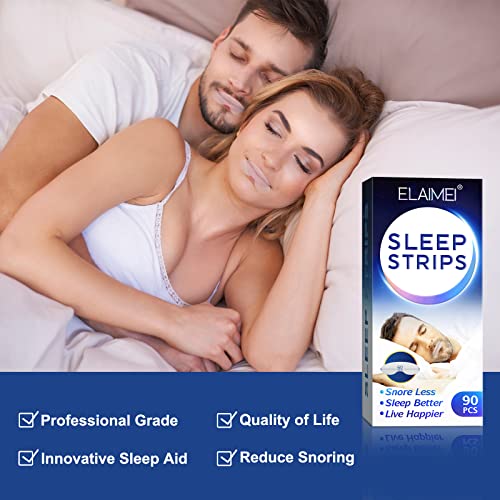 90 Pcs Sleep Strips, Improves Bad Habits Such As Snoring, Sleep Talk, Droolin...