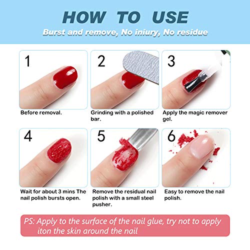 Gel Remover for Nail, Gel Nail Remover - Quickly & Easily Remove Nail Polish ...