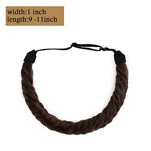 SEGO Braided Headband For Women Fishtail Braid Headband Synthetic Wide Classi...