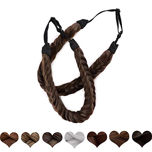 SEGO Braided Headband For Women Fishtail Braid Headband Synthetic Wide Classi...