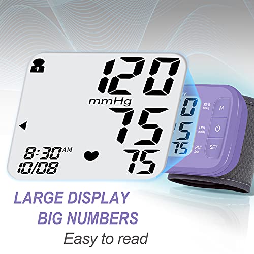 Blood Pressure Machine,Wrist Blood Pressure Monitor Digital Automatic BP Cuff...